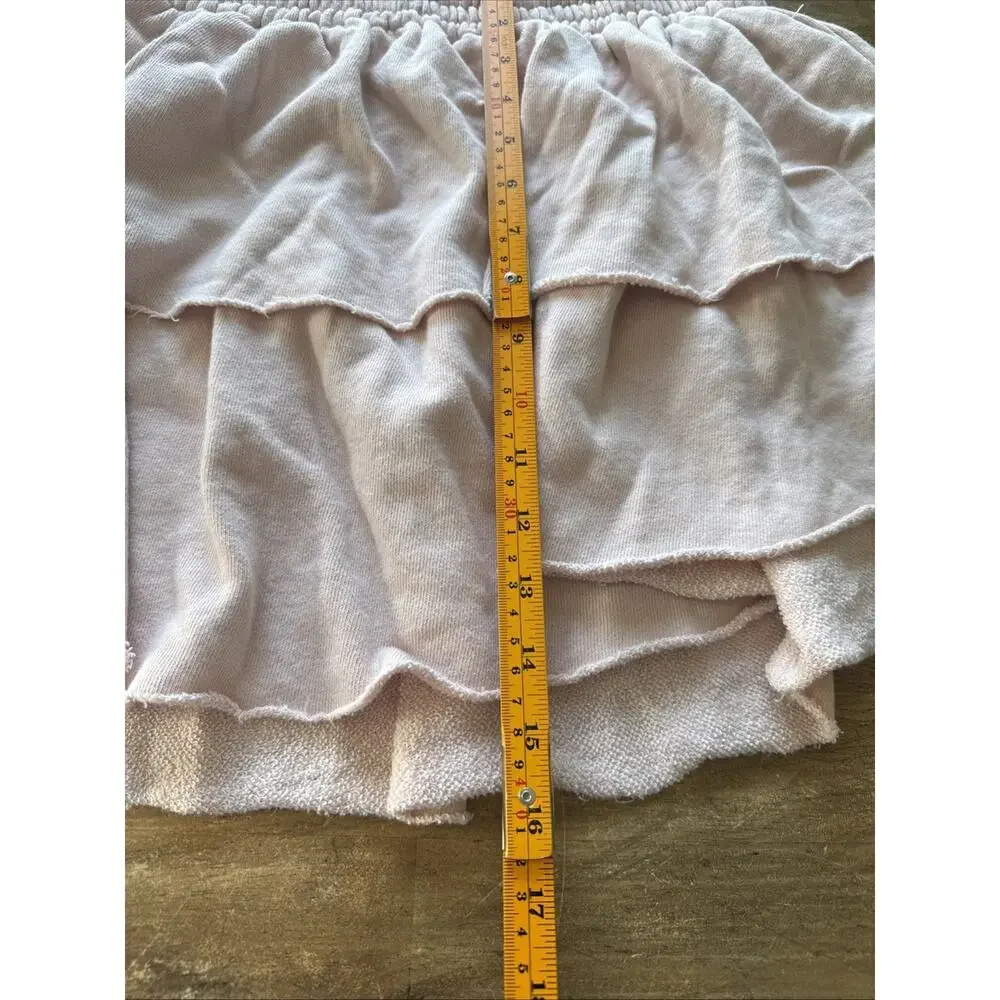 Aerie Mini Skirt Womens Large Light Pink Tiered Cottagecore Ruffle NWT Cute